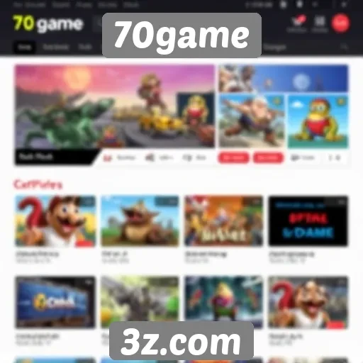 Explorando a interface do usuário do site 70game